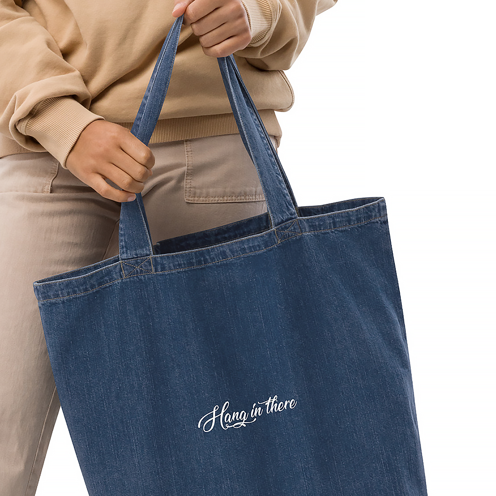 Organic denim tote bag - MORETTI HAIR