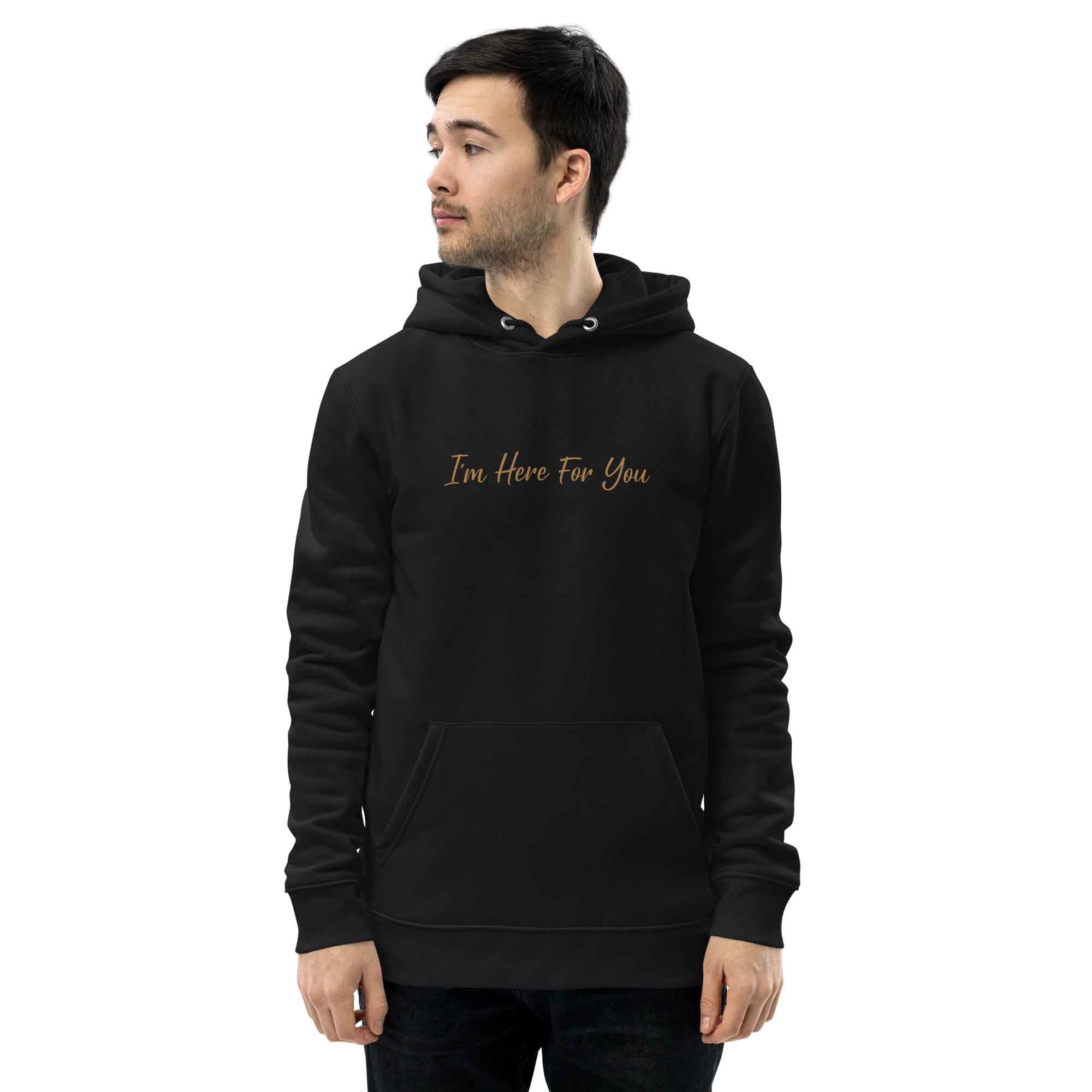 Black fitted hotsell hoodie mens