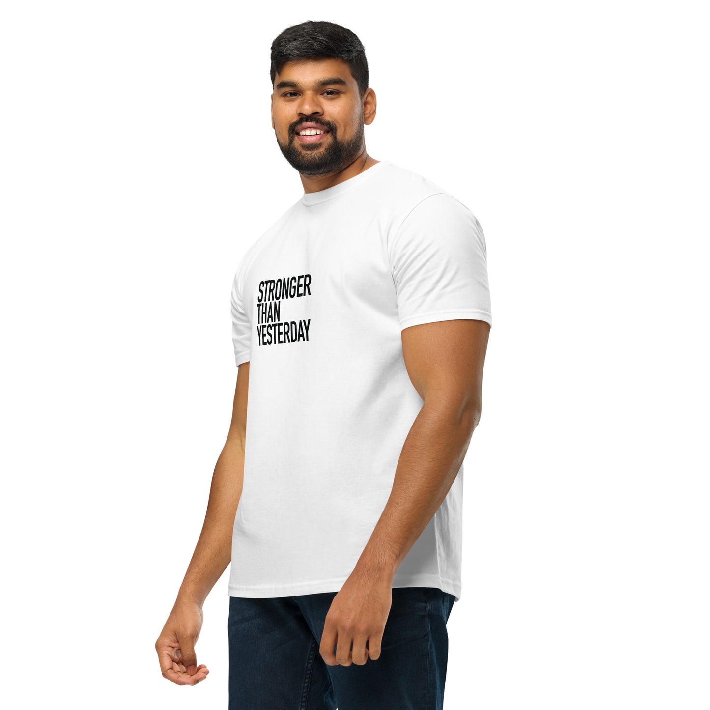 Stronger Than Yesterday Men's 100% Organic Cotton T-Shirt